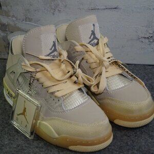 Wmns Nike Air Jordan 4 Off-White “Sail” CV9388-100 | Size 5.5 | Pre-Owned No Box